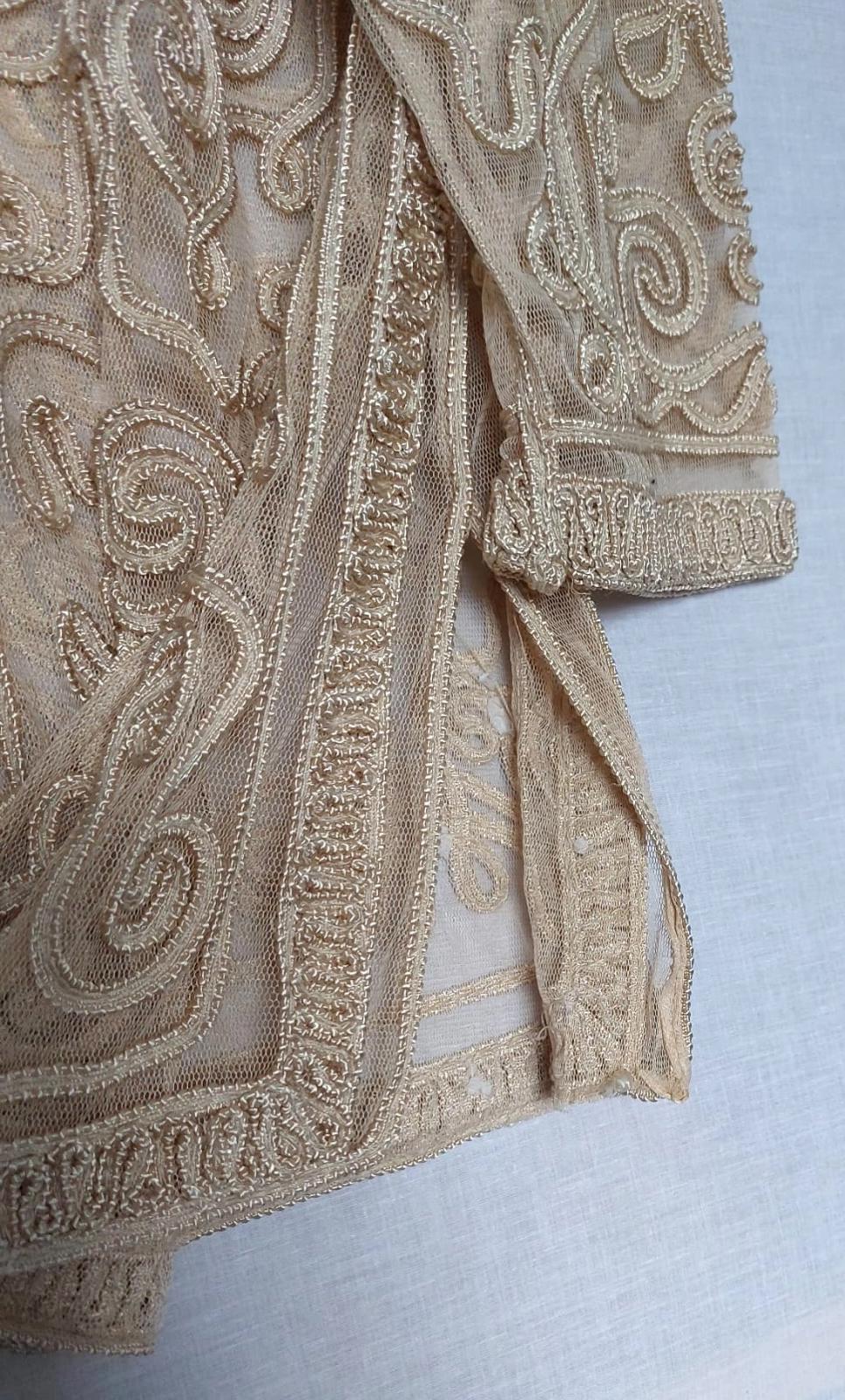 YEN Evening Jacket L/XL Champagne Soutache Embroidery Frog Fastenings BNWOT