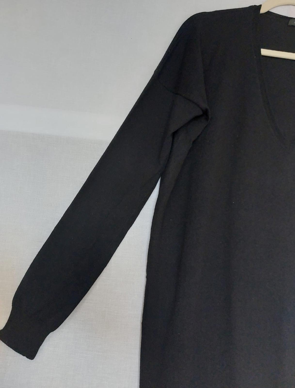 JOSEPH V-Neck Jumper Large Black Long Sleeves Lightweight Knit