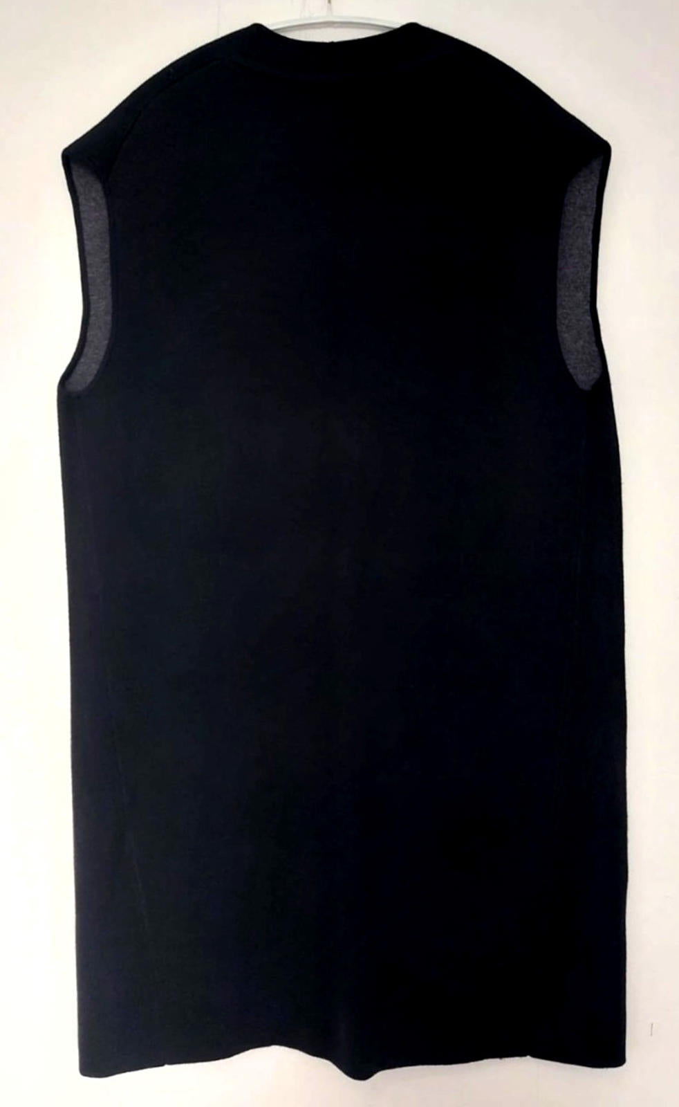 Winser London Gilet Large Black & Grey Pockets Edge to Edge Wool Blend BNWT!