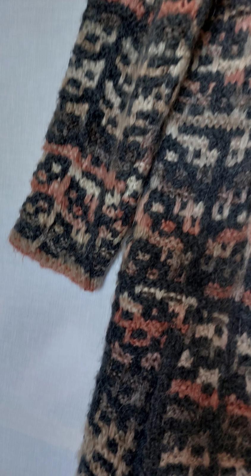 MONSOON XL Coatigan Pink Charcoal Pockets Long Sleeves Edge to Edge Style