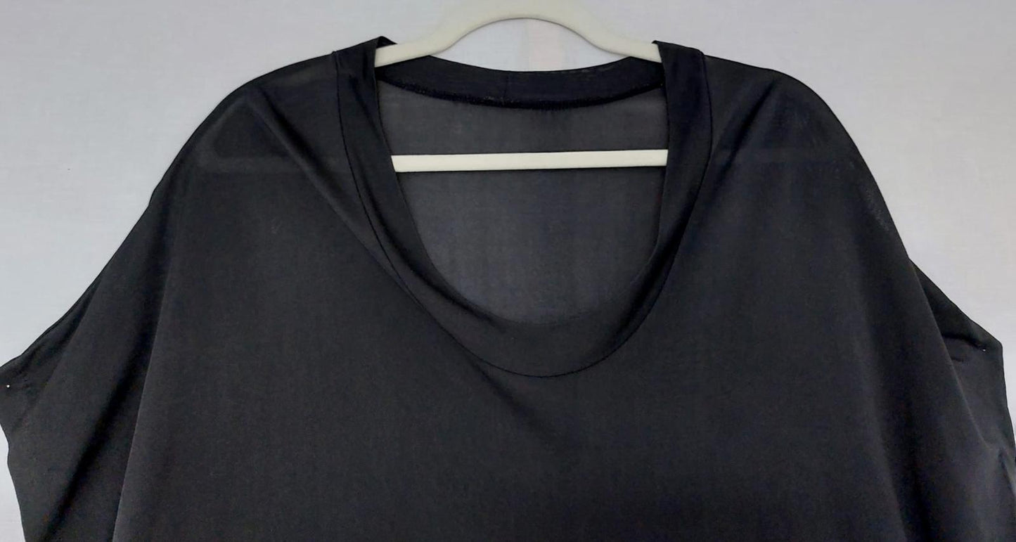 WINSER LONDON Dress 16 Black 100% Viscose Pockets Round Neckline