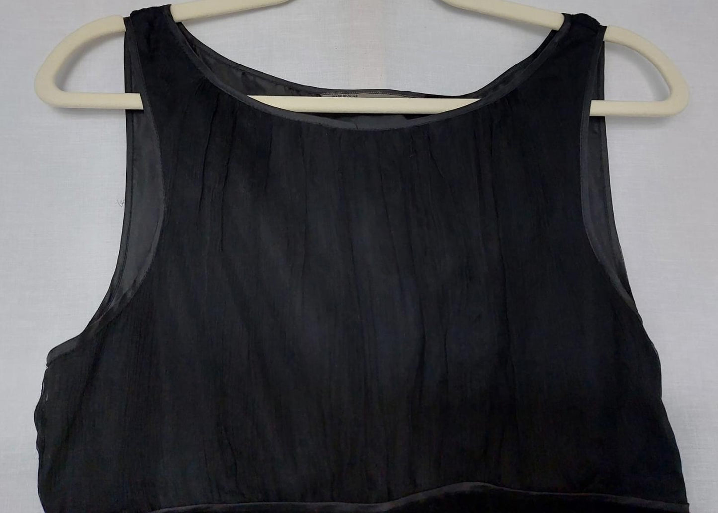 Zara Evening Dress Black Medium Silk Velvet Lined Midi Length