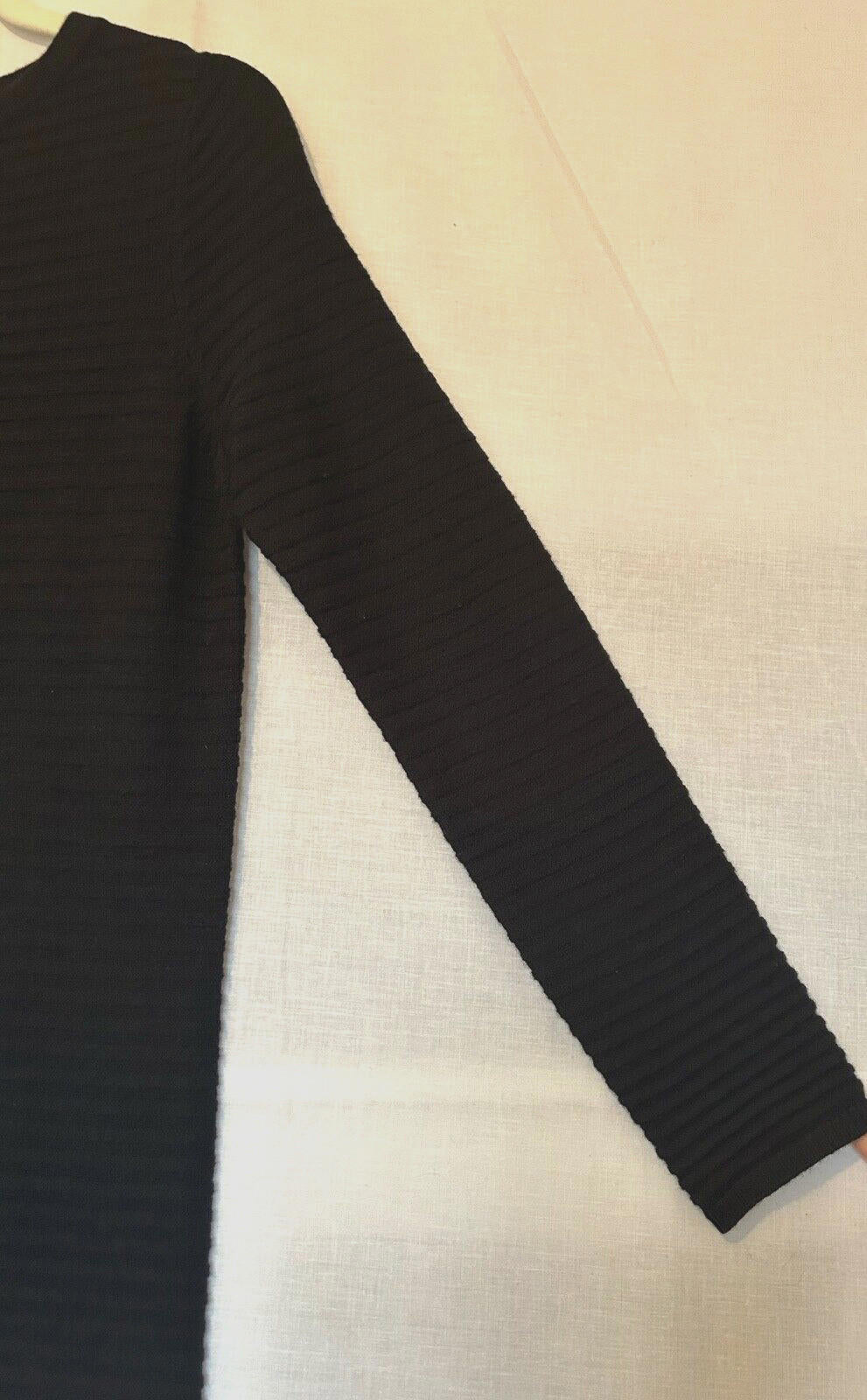 WINSER LONDON Dress XS Merino Wool Black Rib Knitted Style BNWT