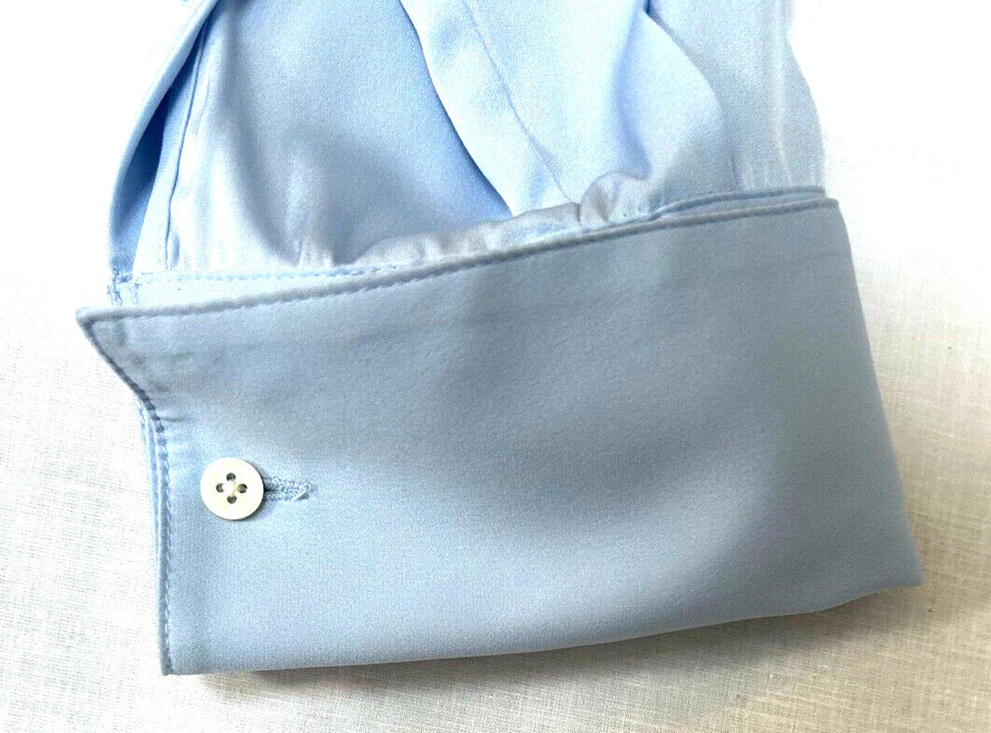 WINSER LONDON Dress Large Soft Blue Silk Maxi Shirt Style Dress BNWT