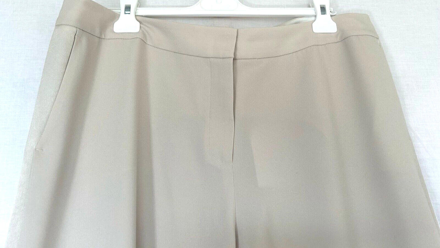 WINSER LONDON Trousers 18 Lauren Wide Leg Flat Front in Pearl BNWT