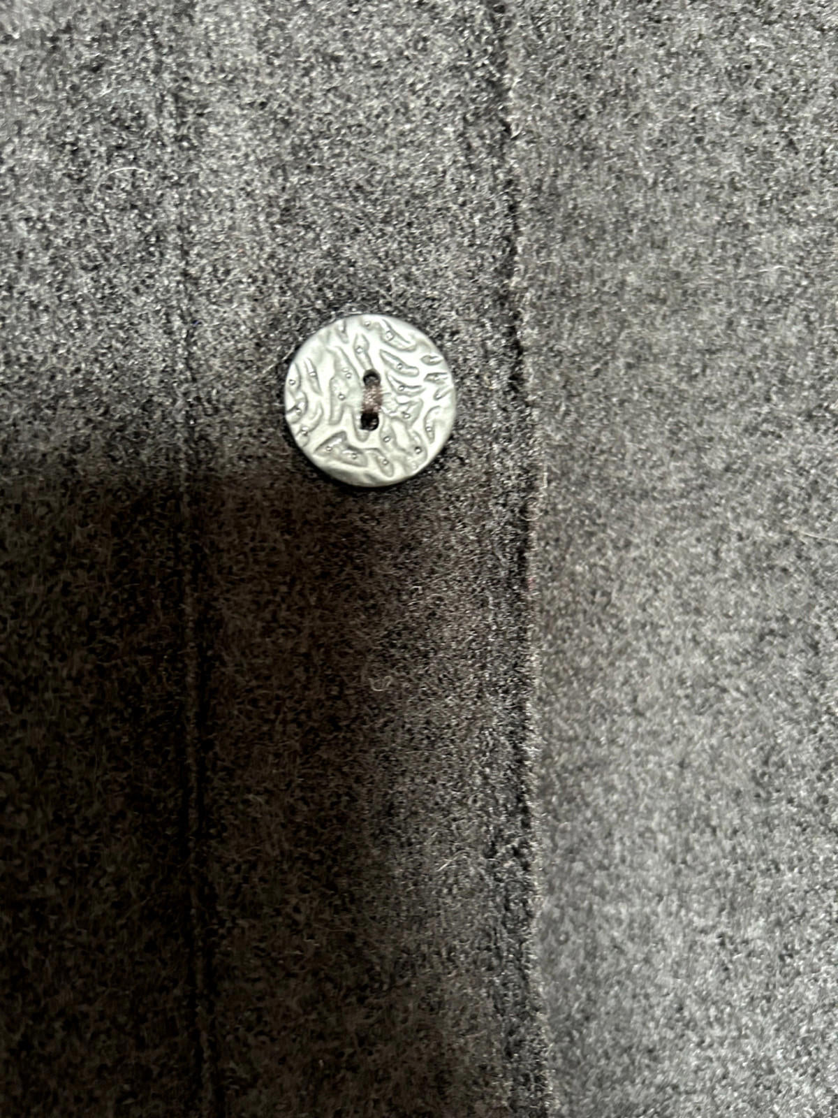 EDINA RONAY Coat 14 Black 100% Wool Button Through Pockets