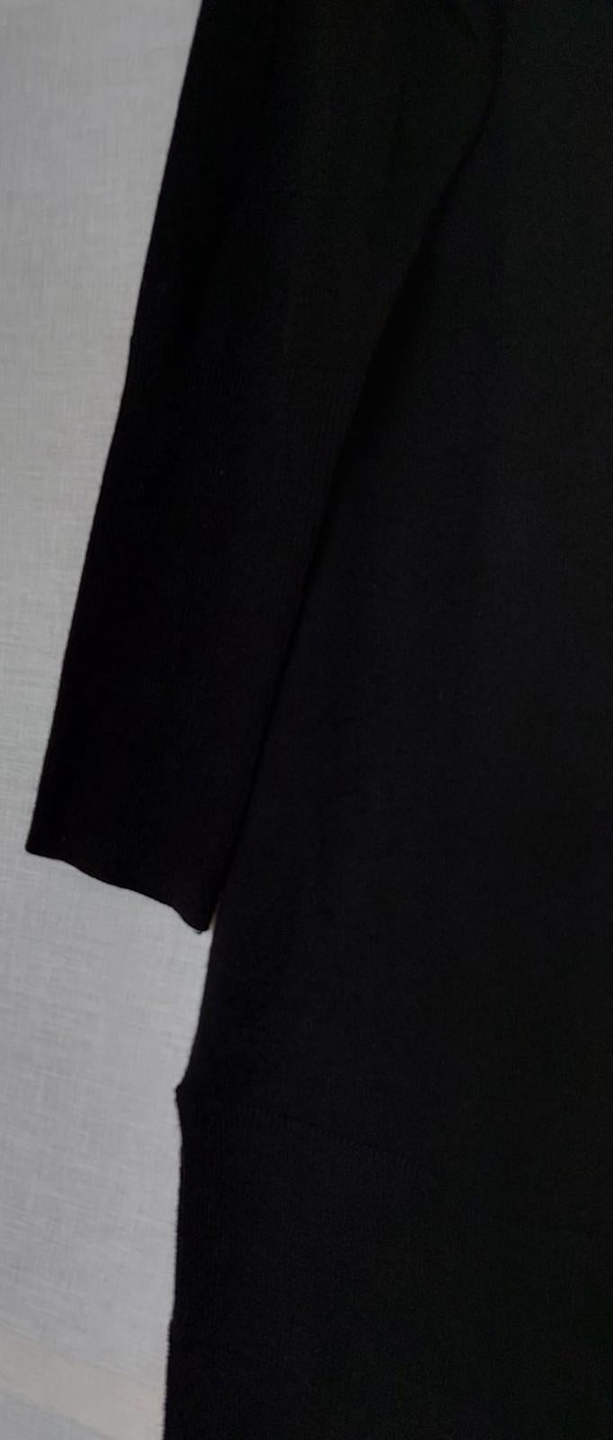 WINSER LONDON Jumper Large Black Merino Wool Blend V-Neck Side Slits