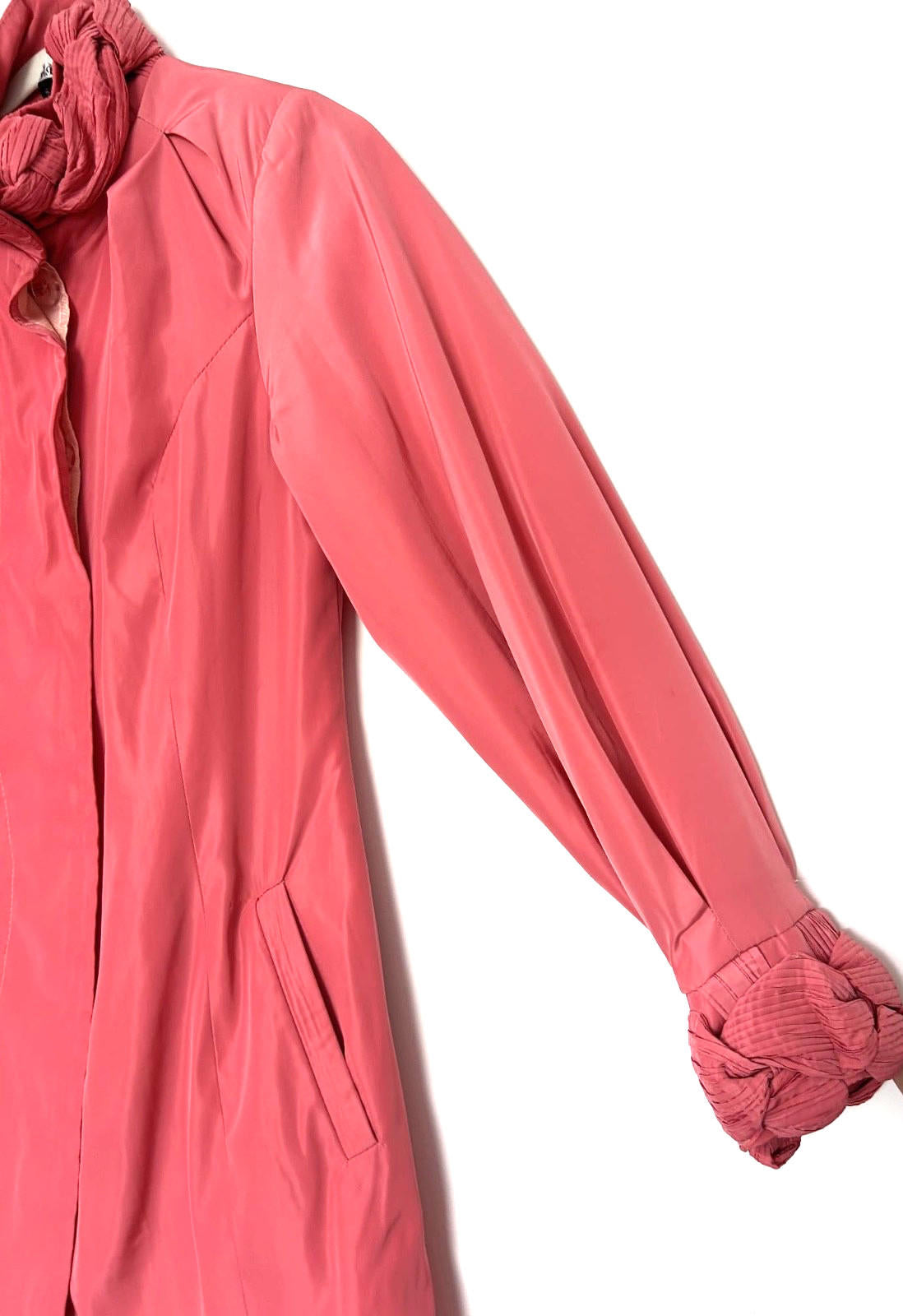 V&P Coat 12 Rose Pink Accent Collar & Cuffs Pockets Lined Buttons BNWOT