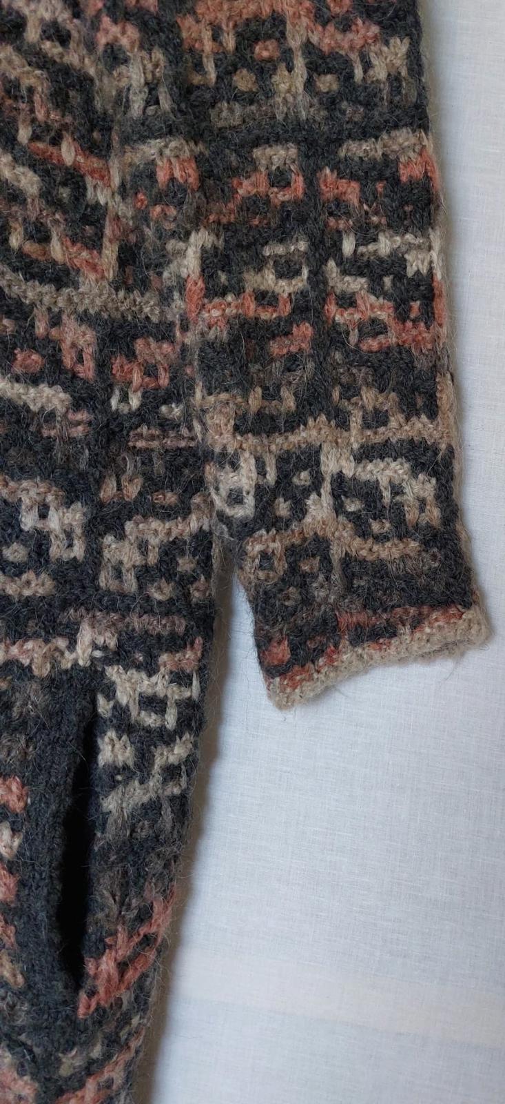 MONSOON XL Coatigan Pink Charcoal Pockets Long Sleeves Edge to Edge Style