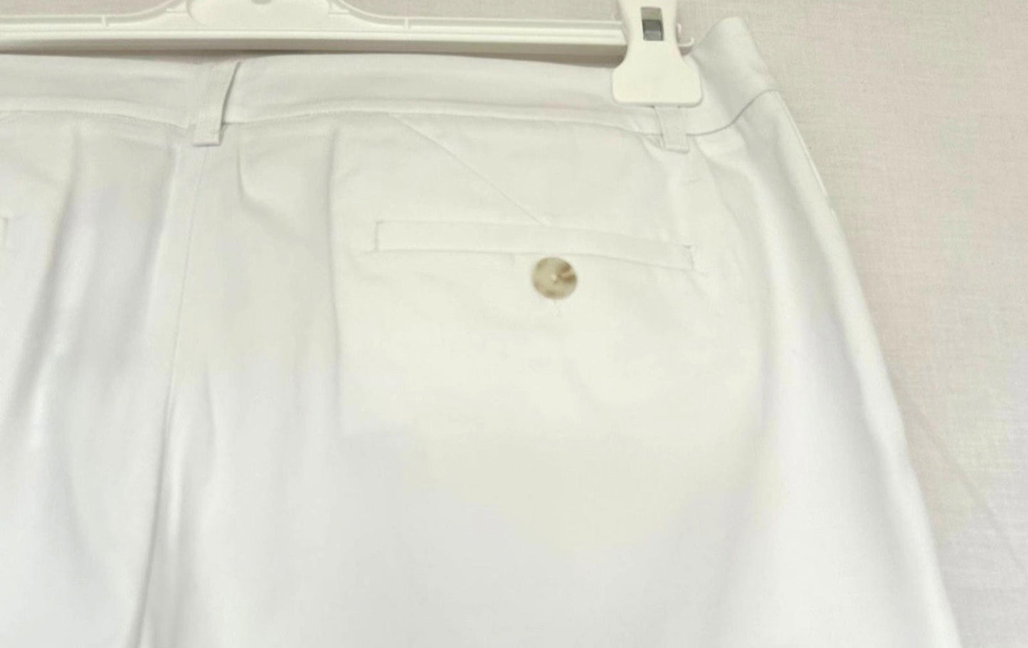 WINSER LONDON Trousers 14 White Cotton Twill Straight Leg Boyfriend Style BNWT