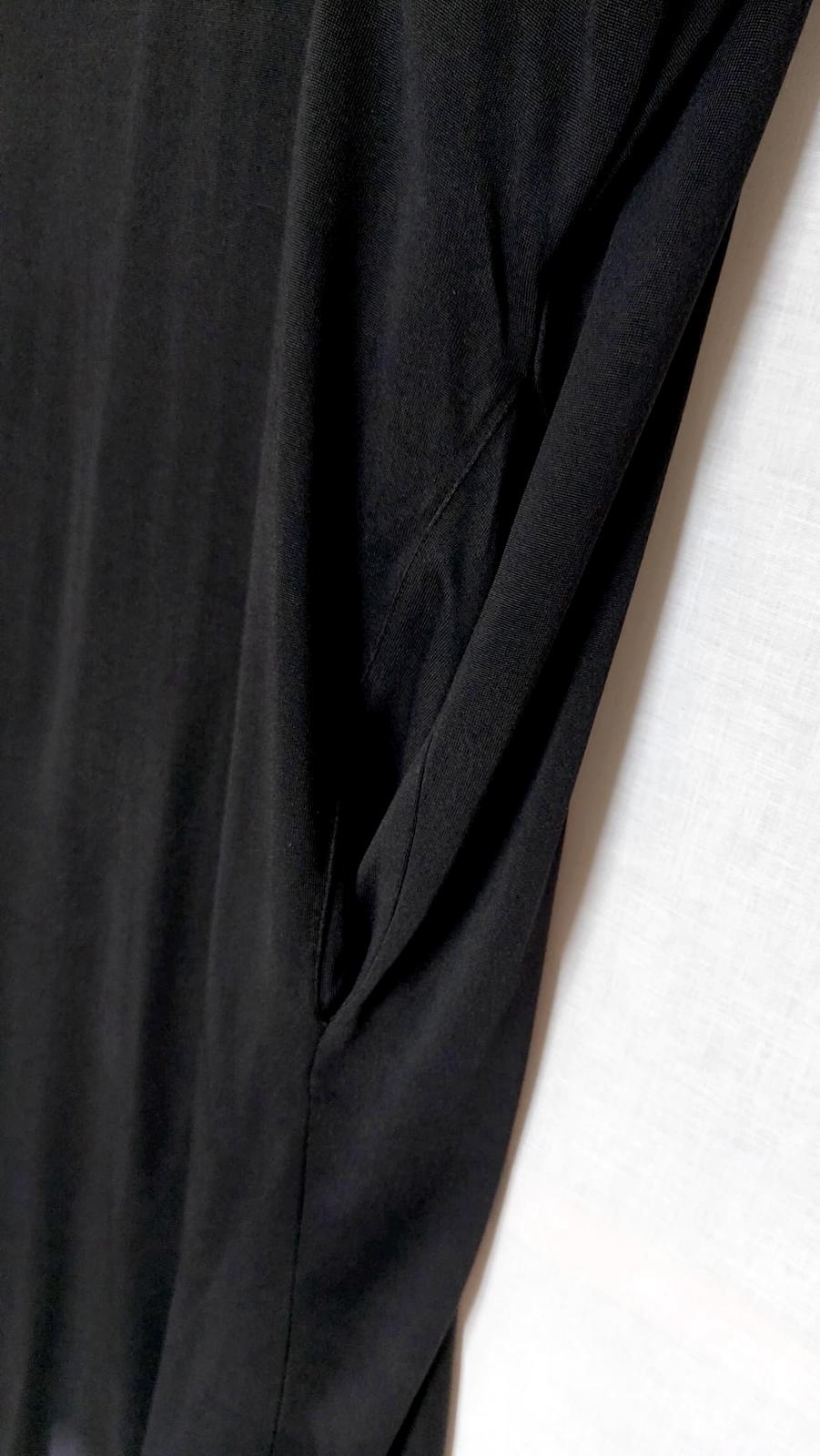 WINSER LONDON Dress 16 Black 100% Viscose Pockets Round Neckline