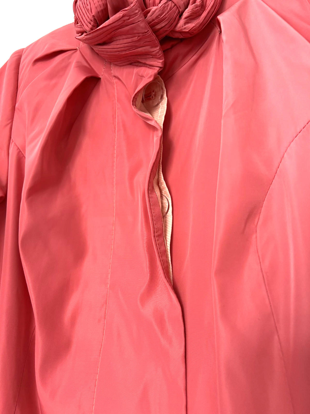 V&P Coat 12 Rose Pink Accent Collar & Cuffs Pockets Lined Buttons BNWOT