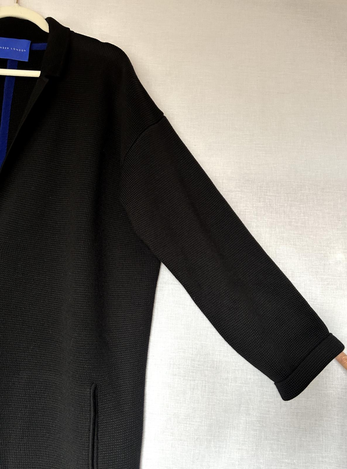 WINSER LONDON Coatigan XL Black Merino Wool Knit Pockets BNWOT