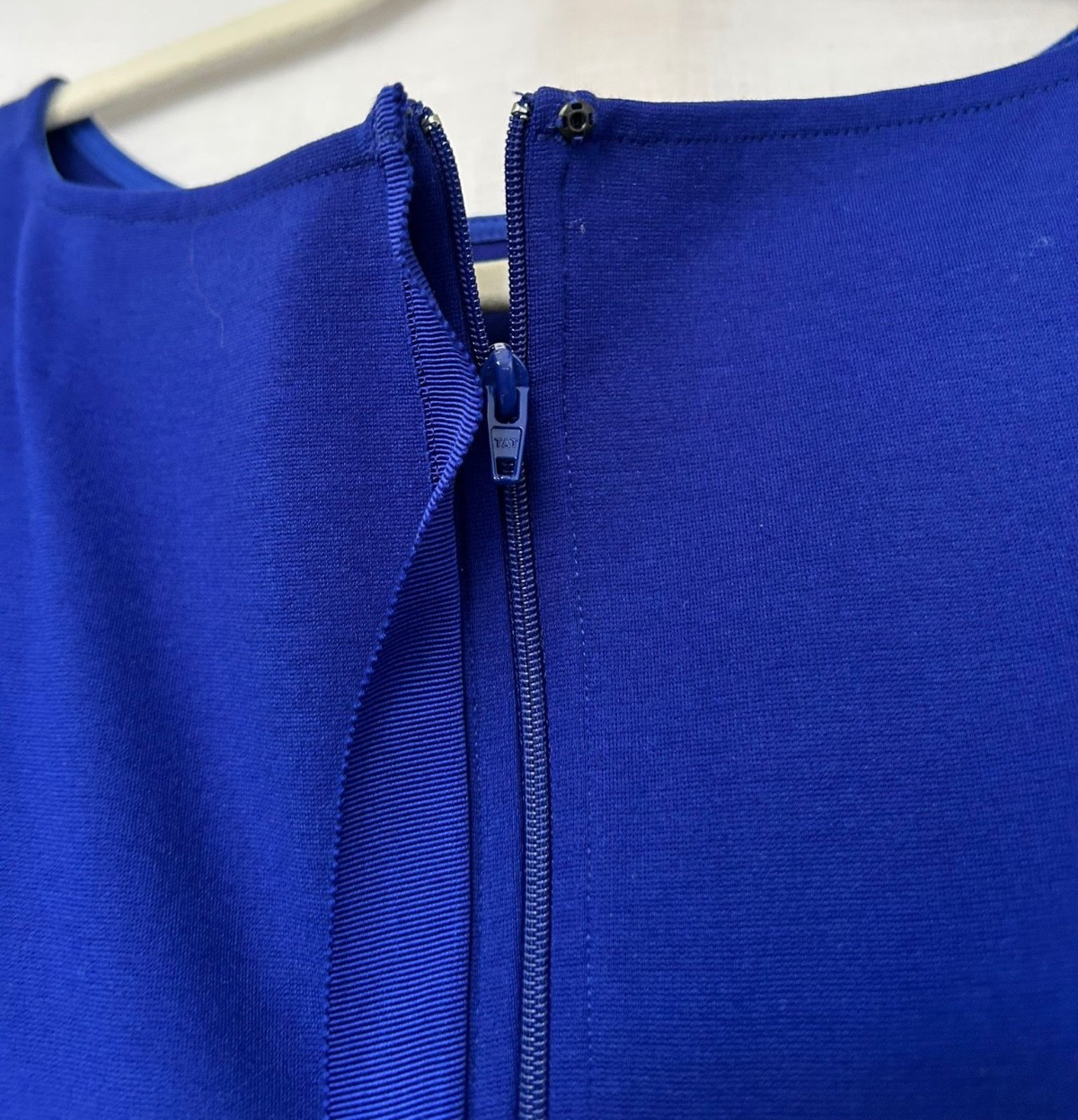 WINSER LONDON Dress 14 Royal Blue 3/4 Sleeves Fitted Round Neckline BNWT