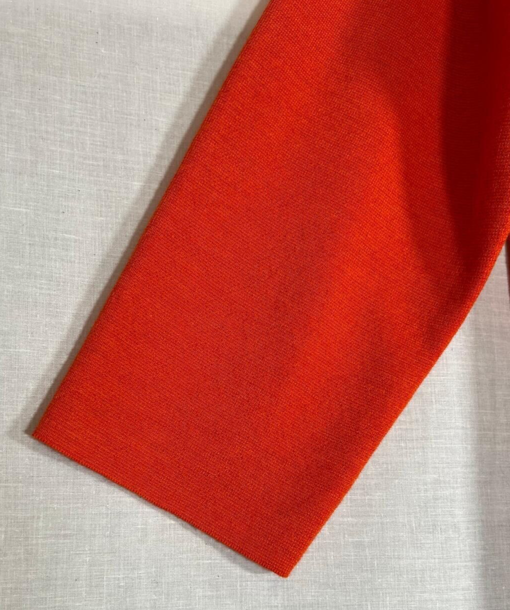 WINSER LONDON Dress Large 100% Merino Wool Orange & Red Knitted BNWT