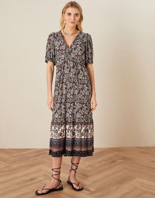 MONSOON Dress Medium Heritage Print Midi Length BNWT
