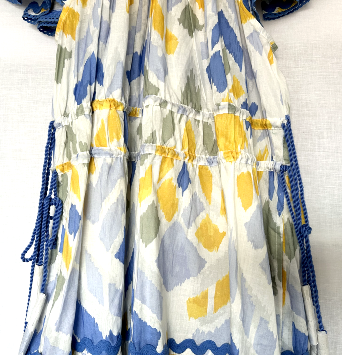 MONSOON Dress Medium Myla Cotton Tassel Embroidered Midaxi Length BNWT