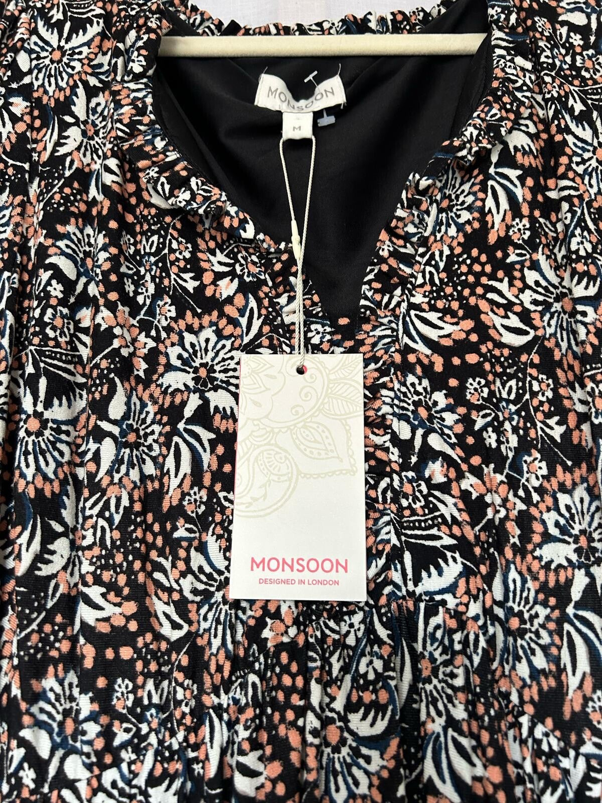 MONSOON Dress Medium Heritage Print Midi Length BNWT