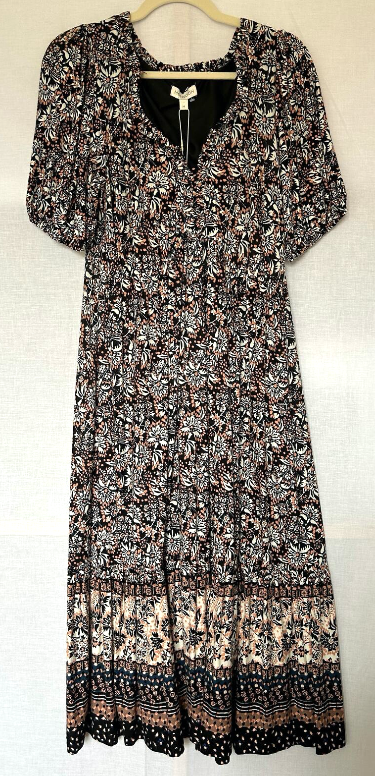 MONSOON Dress Medium Heritage Print Midi Length BNWT